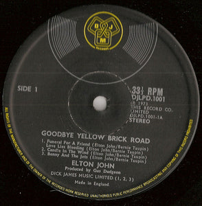 Elton John ‎– Goodbye Yellow Brick Road