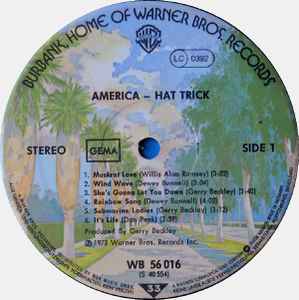 America (2) - Hat Trick (LP, Album, RE)
