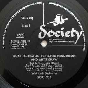 Duke Ellington / Fletcher Henderson / Artie Shaw - Duke Ellington, Fletcher Henderson, Artie Shaw And Their Orchestras (LP, Comp)