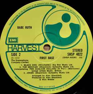 Babe Ruth - First Base (LP, Album)