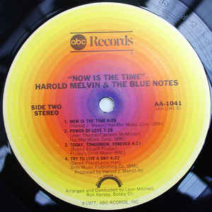 Harold Melvin & The Blue Notes* ‎– Now Is The Time
