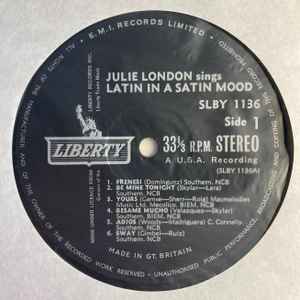 Julie London - Julie London Sings Latin In A Satin Mood (LP, Album)