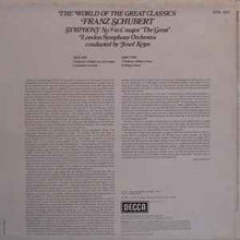 Load image into Gallery viewer, Schubert*, Josef Krips, London Symphony Orchestra* - Symphony No. 9 &quot;The Great&quot; (LP, RE)
