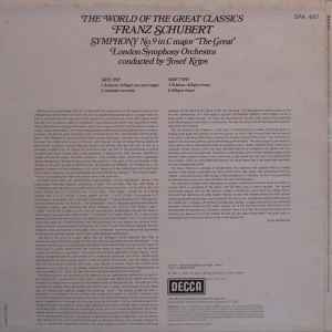 Schubert*, Josef Krips, London Symphony Orchestra* - Symphony No. 9 "The Great" (LP, RE)