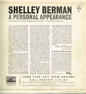 Shelley Berman ‎– A Personal Appearance