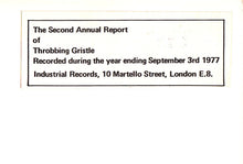Load image into Gallery viewer, THROBBING GRISTLE - THE SECOND ANNUAL REPORT OF THROBBING GRISTLE ( 12&quot; RECORD )