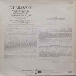 Tchaikovsky* / Leonid Kogan / Constantin Silvestri - Violin Concerto / Capriccio Italien (LP, Comp, RM)