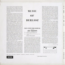 Load image into Gallery viewer, Berlioz*, Martinon*, Paris Conservatoire Orchestra* ‎– Music Of Berlioz
