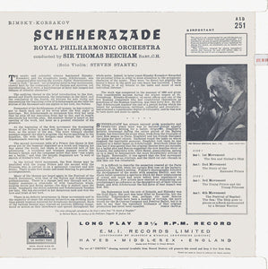 Rimsky-Korsakov*, Royal Philharmonic Orchestra*, Sir Thomas Beecham Bart., C.H.* ‎– Scheherazade