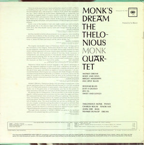 THELONIOUS MONK QUARTET - MONK'S DREAM ( 12" RECORD )