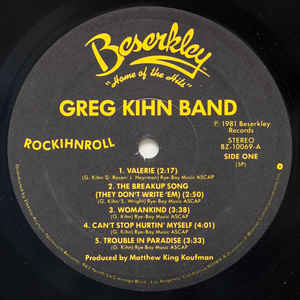 Greg Kihn Band ‎– Rockihnroll