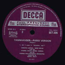 Load image into Gallery viewer, Wagner* - Vienna Philharmonic Orchestra*, Georg Solti - Tannhäuser (Paris Version) (Box + 4xLP)