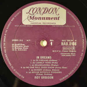 Roy Orbison ‎– In Dreams