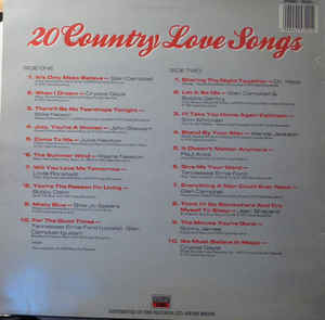 Various ‎– 20 Country Love Songs