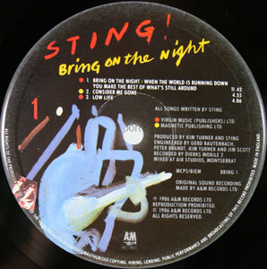 Sting ‎– Bring On The Night