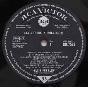 Elvis Presley ‎– Elvis Rock 'N' Roll No.2
