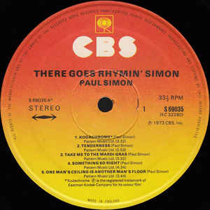 Paul Simon ‎– There Goes Rhymin' Simon