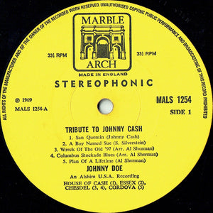 Johnny Doe ‎– Tribute To Johnny Cash