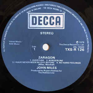 John Miles ‎– Zaragon