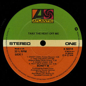 Boney M. ‎– Take The Heat Off Me