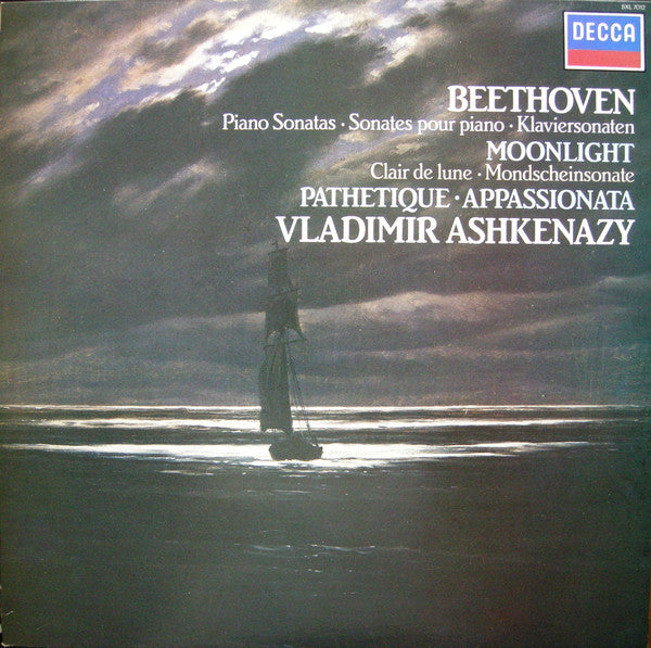 Beethoven*, Vladimir Ashkenazy ‎– Piano Sonatas Moonlight, Pathetique & Appassionata