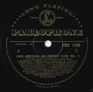 Louis Armstrong ‎– His Greatest Years - Volume 1