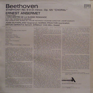 Beethoven*, L'Orchestre De La Suisse Romande, Ansermet* ‎– Symphony No.9 