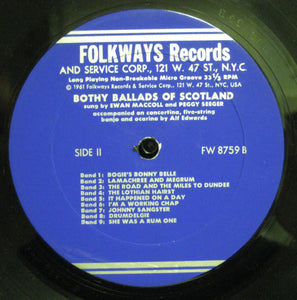 Ewan MacColl Accompanied By Peggy Seeger And Alf Edwards ‎– Bothy Ballads Of Scotland