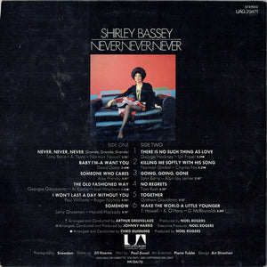 Shirley Bassey ‎– Never, Never, Never