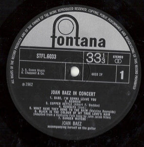 Joan Baez ‎– In Concert