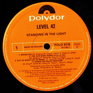 Level 42 ‎– Standing In The Light