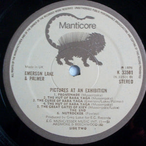 Emerson, Lake & Palmer ‎– Pictures At An Exhibition