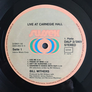 Bill Withers ‎– Bill Withers Live At Carnegie Hall