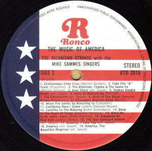 The Richmond Strings With The Mike Sammes Singers* ‎– The Music Of America 1776-1976