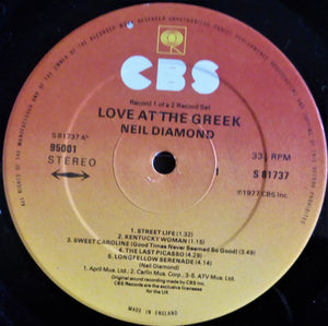 Neil Diamond ‎– Love At The Greek