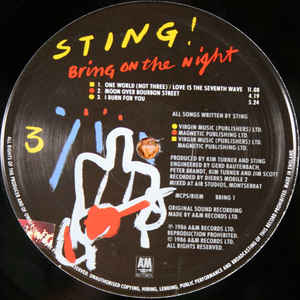 Sting ‎– Bring On The Night