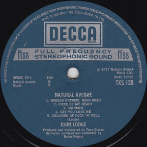 John Lodge ‎– Natural Avenue