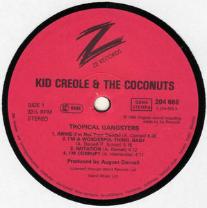 Kid Creole & The Coconuts* ‎– Tropical Gangsters