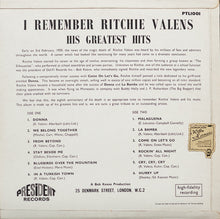 Load image into Gallery viewer, Ritchie Valens ‎– I Remember Ritchie Valens - His Greatest Hits