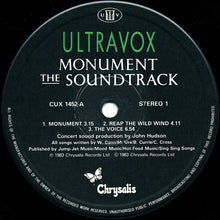 Load image into Gallery viewer, Ultravox ‎– Monument The Soundtrack