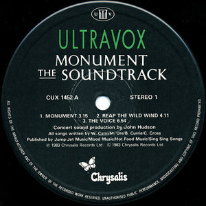 Ultravox ‎– Monument The Soundtrack