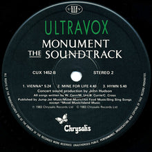 Load image into Gallery viewer, Ultravox ‎– Monument The Soundtrack