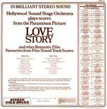 Load image into Gallery viewer, Hollywood Sound Stage Orchestra* - Sound Track Scores From The Paramount Picture Love Story And Other Romantic Film Themes (LP)