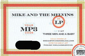 MIKE & THE MELVINS - THREE MEN AND A BABY ( 12" RECORD )