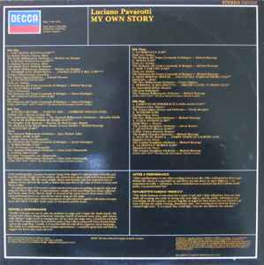Luciano Pavarotti - My Own Story (2xLP, Comp)