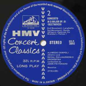 Beethoven*, Alfredo Campoli, Royal Philharmonic Orchestra*, John Pritchard - Violin Concerto (LP)