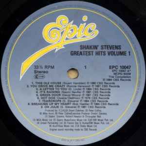 Shakin' Stevens – Greatest Hits Volume 1