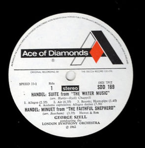 Handel*, Georg Szell*, London Symphony* – Water Music / Royal Fireworks / Minuetto De