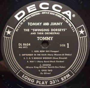 Tommy Dorsey And His Orchestra, Jimmy Dorsey & His Orchestra* ‎– The "Swinging Dorseys"