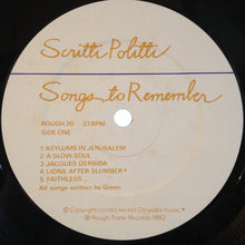 Load image into Gallery viewer, Scritti Politti - Songs To Remember (LP, Album)